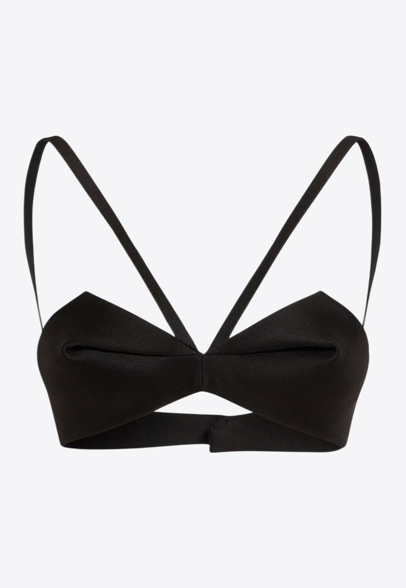 Versace V-neck Cropped Top Black 10125291A09075_1B000_Black_29845211