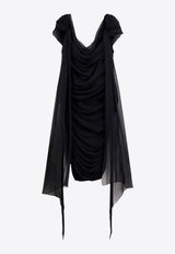 Givenchy Off-Shoulder Ruched Mini Dress Black BW21YN30YK_001_Black_29843756