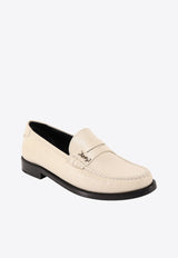 Saint Laurent Cassandre Plaque Penny Loafers Pearl 67023218RTT_1906_Beige_29853557