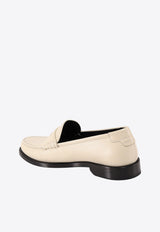 Saint Laurent Cassandre Plaque Penny Loafers Pearl 67023218RTT_1906_Beige_29853557