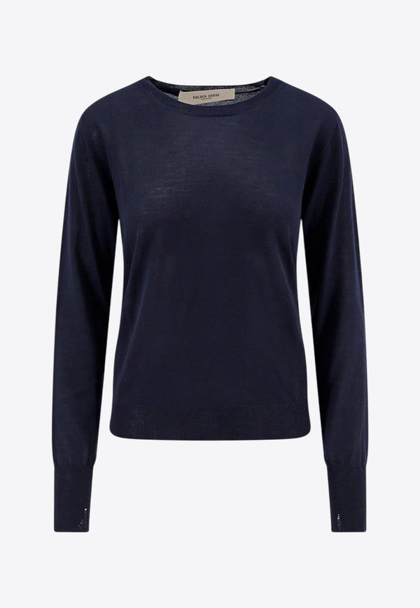 Golden Goose DB Vintage Wool Sweater Blue GWP00952P000665_50501_Blue_29856686