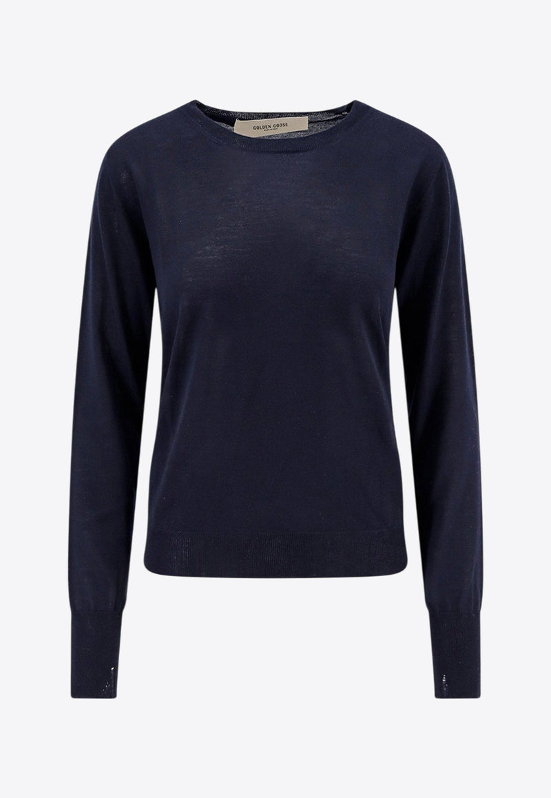 Golden Goose DB Vintage Wool Sweater Blue GWP00952P000665_50501_Blue_29856686