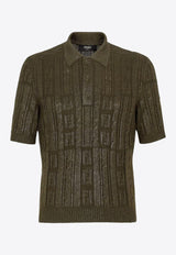 Fendi Monogram Knit Polo T-shirt Green FZC162ASGO_F0GZ4_Green_29853863