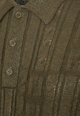 Fendi Monogram Knit Polo T-shirt Green FZC162ASGO_F0GZ4_Green_29853863