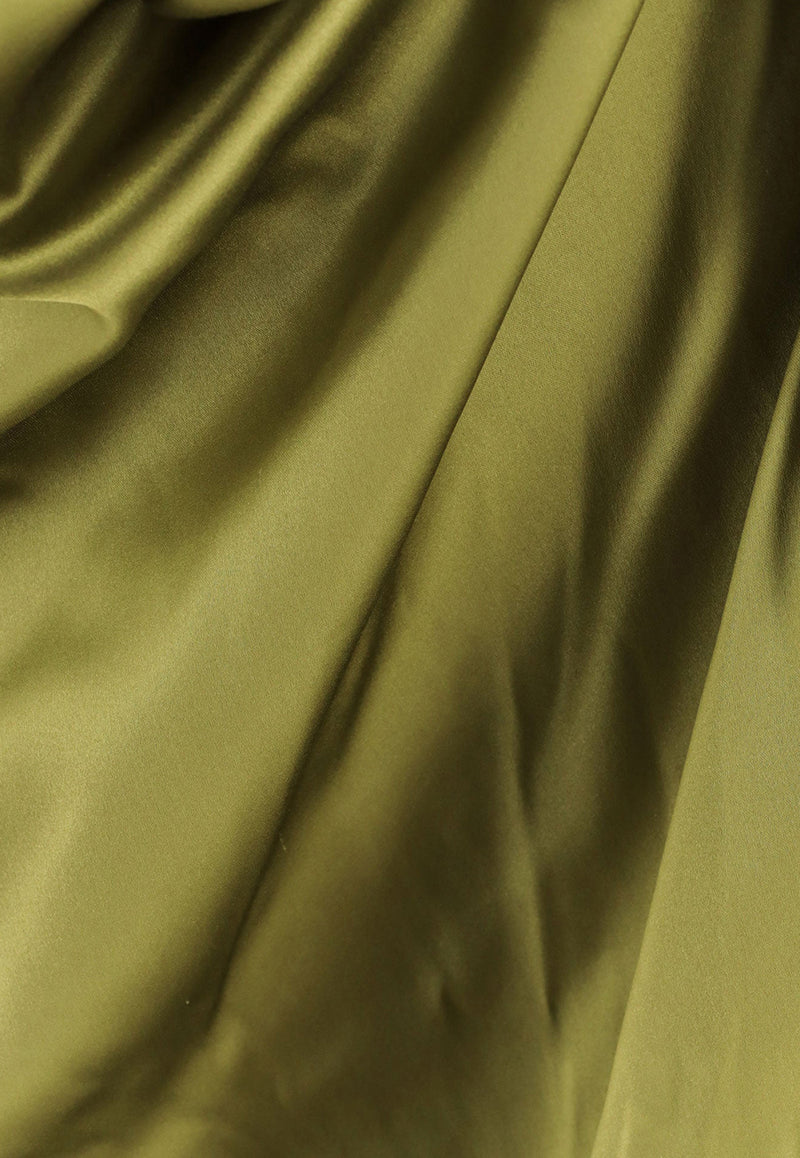 Dries Van Noten Dalant One-Shoulder Mini Dress Green 2510110531032_607_Green_29846107