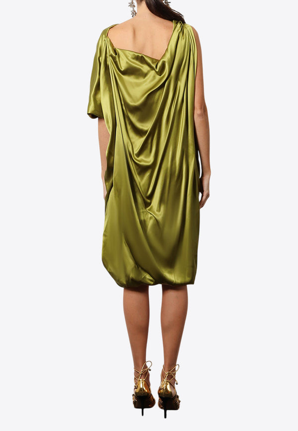 Dries Van Noten Dalant One-Shoulder Mini Dress Green 2510110531032_607_Green_29846107