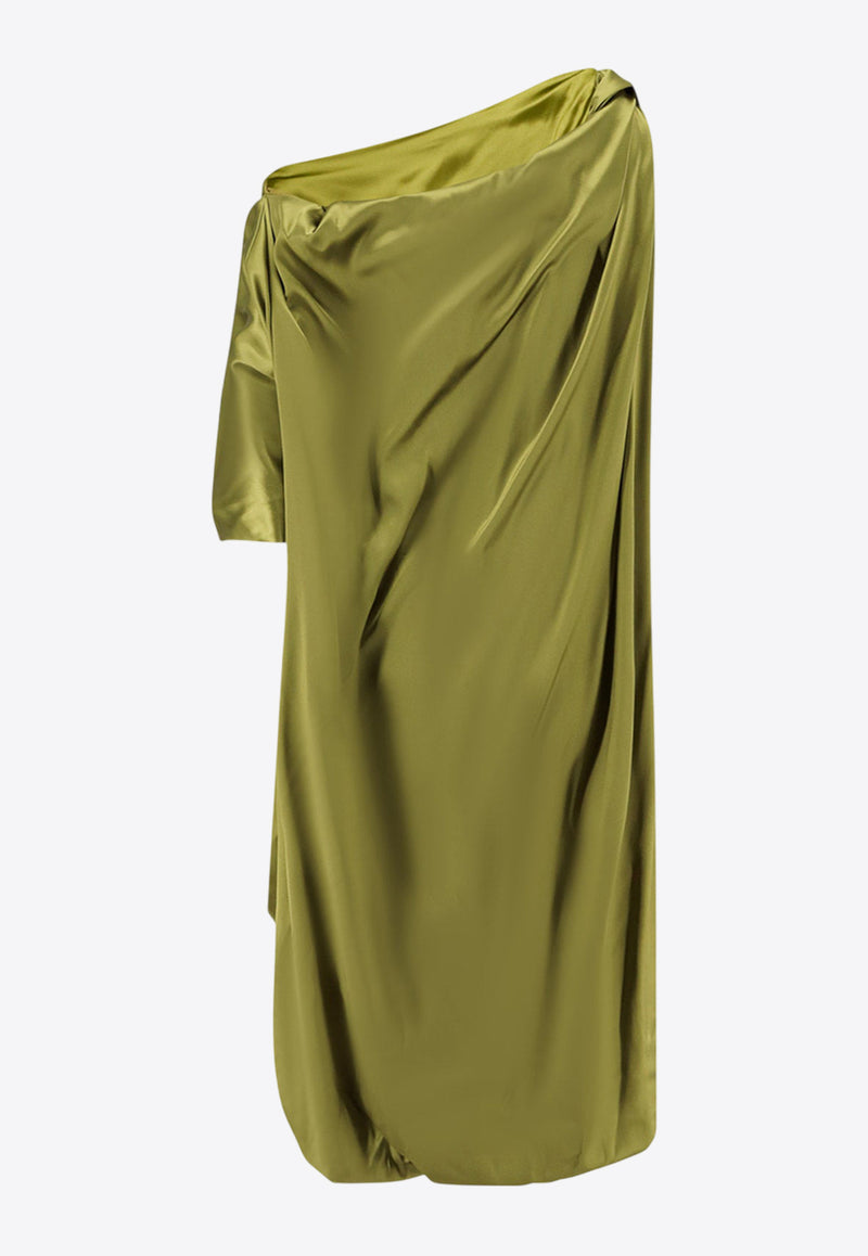 Dries Van Noten Dalant One-Shoulder Mini Dress Green 2510110531032_607_Green_29846107