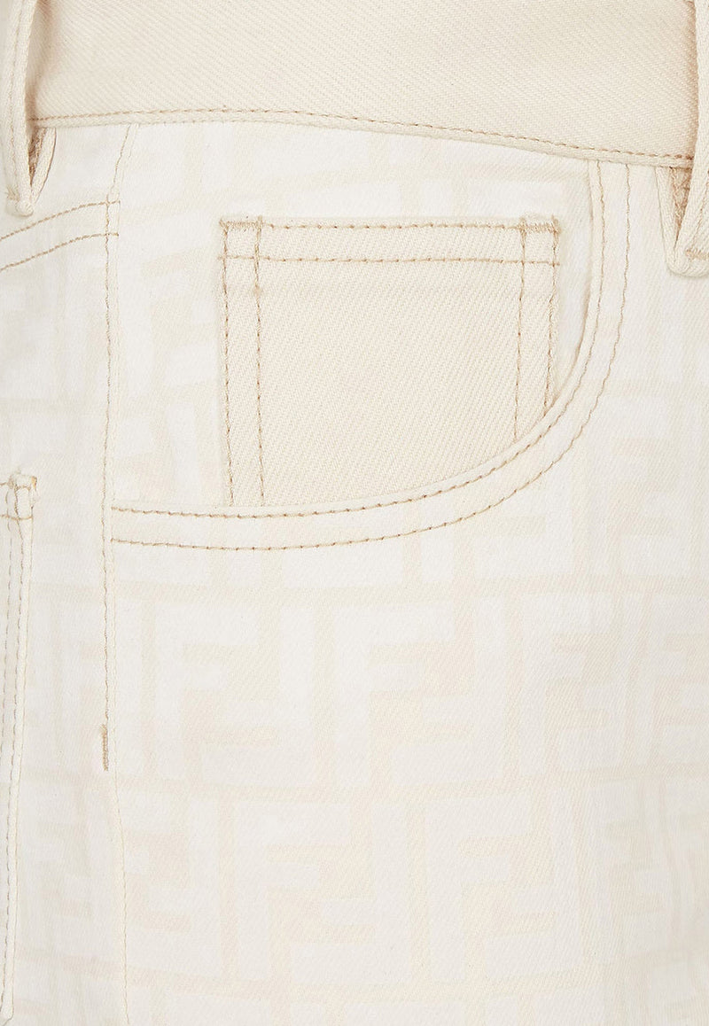 Fendi FF Straight-Leg Jeans White FLP855AT21_F08QQ_White_29853730