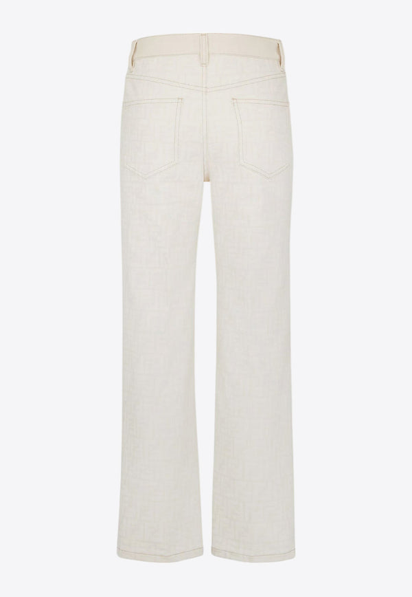 Fendi FF Straight-Leg Jeans White FLP855AT21_F08QQ_White_29853730