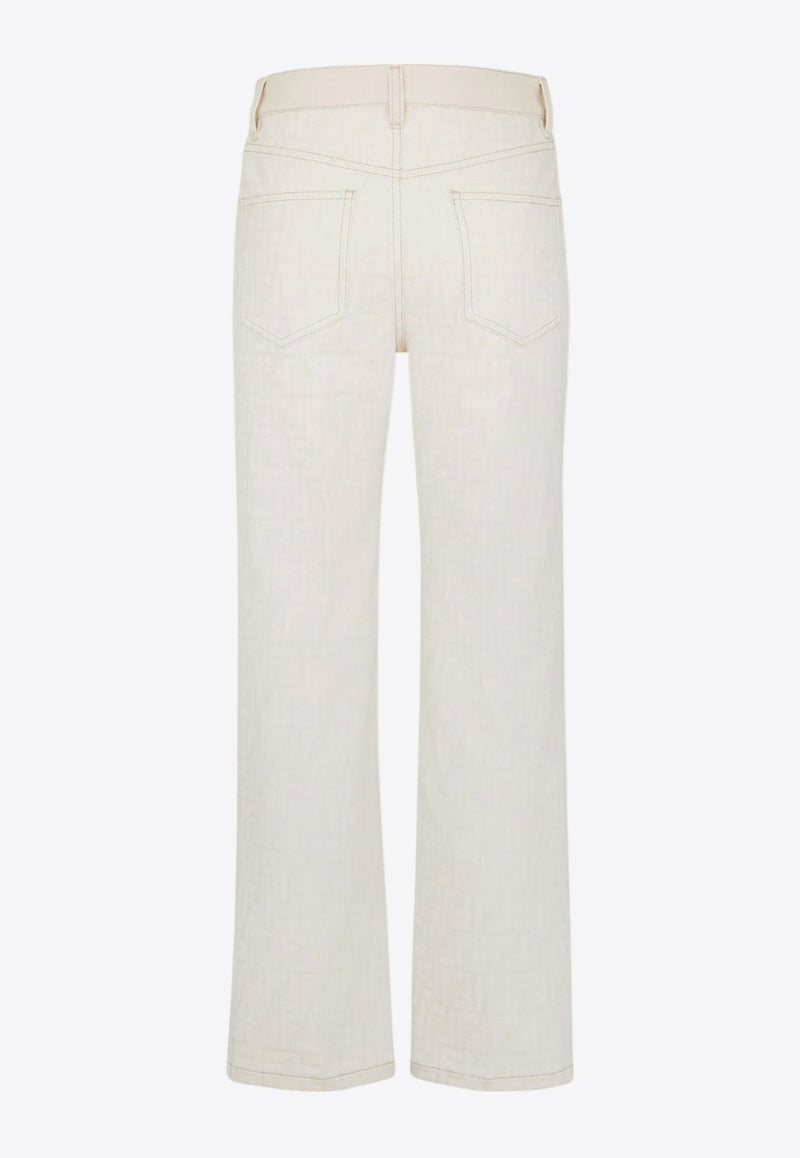 Fendi FF Straight-Leg Jeans White FLP855AT21_F08QQ_White_29853730