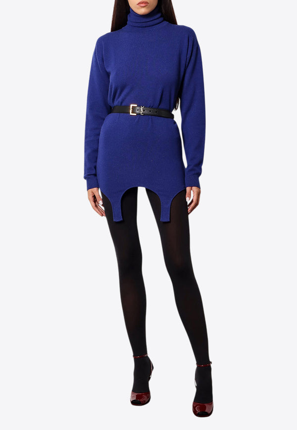 Saint Laurent Cashmere Long-Sleeved Turtleneck Sweater 806969YALL2_4069_Blue_29853267