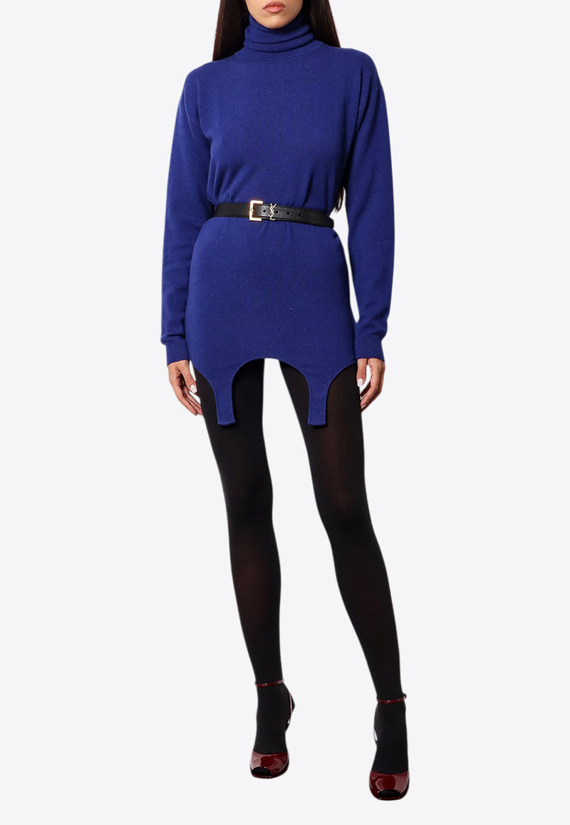 Saint Laurent Cashmere Long-Sleeved Turtleneck Sweater 806969YALL2_4069_Blue_29853267