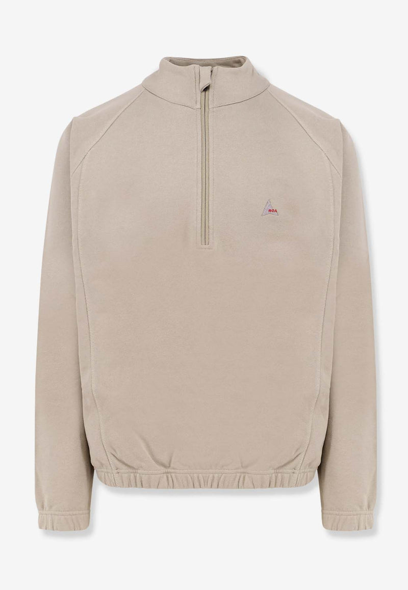 ROA Half-Zip Logo Sweatshirt Beige RBMW0334FA241_BEG0002_OneColor_31183866