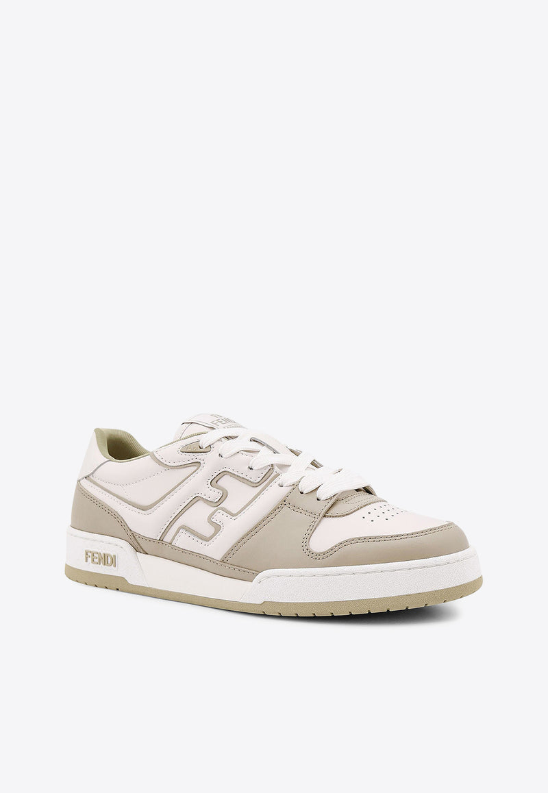Fendi Match Leather Low-Top Sneakers Beige 7E1643AOMN_F1RT4_Grey_29850787