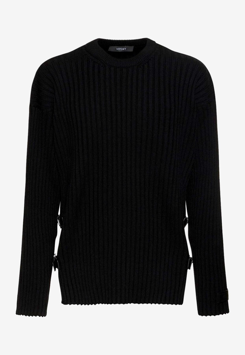 Versace Wool Crewneck Sweater Black 10117901A08069_1B000_Black_29841358