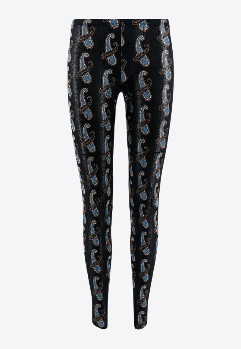 Etro Paisley Print Leggings Black 118655253_0001_MultiColour_29843609