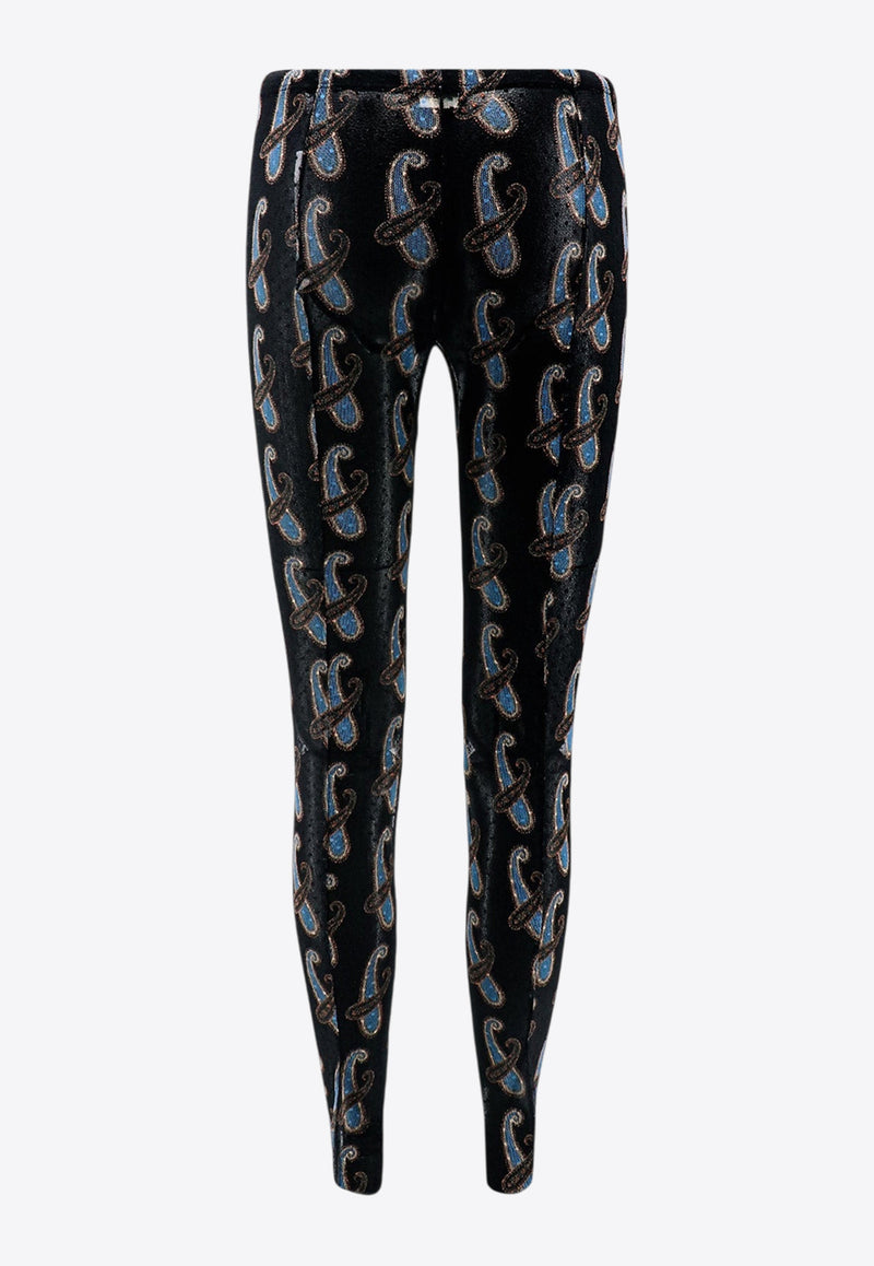 Etro Paisley Print Leggings Black 118655253_0001_MultiColour_29843609