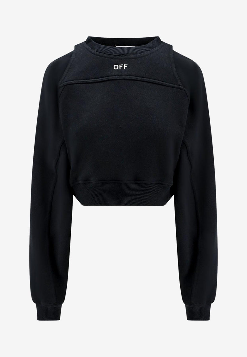 Off-White OFF Stamp Cropped Sweatshirt Black OWBA071F23JER001_1001_Black_29846825