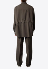 Fendi Oversized Long-Sleeved Shirt Green FW1319ASCH_F03NT_Green_29850816