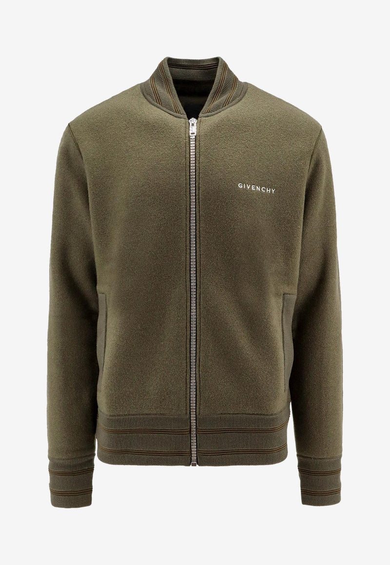 Givenchy 4G Logo Print Wool Bomber Jacket Green BM014A4YFP_305_Green_29847984