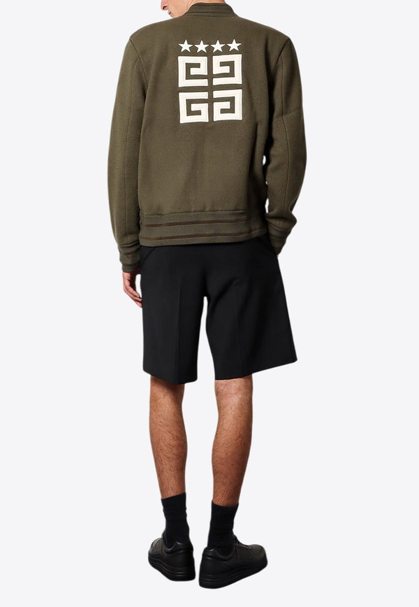 Givenchy 4G Logo Print Wool Bomber Jacket Green BM014A4YFP_305_Green_29847984