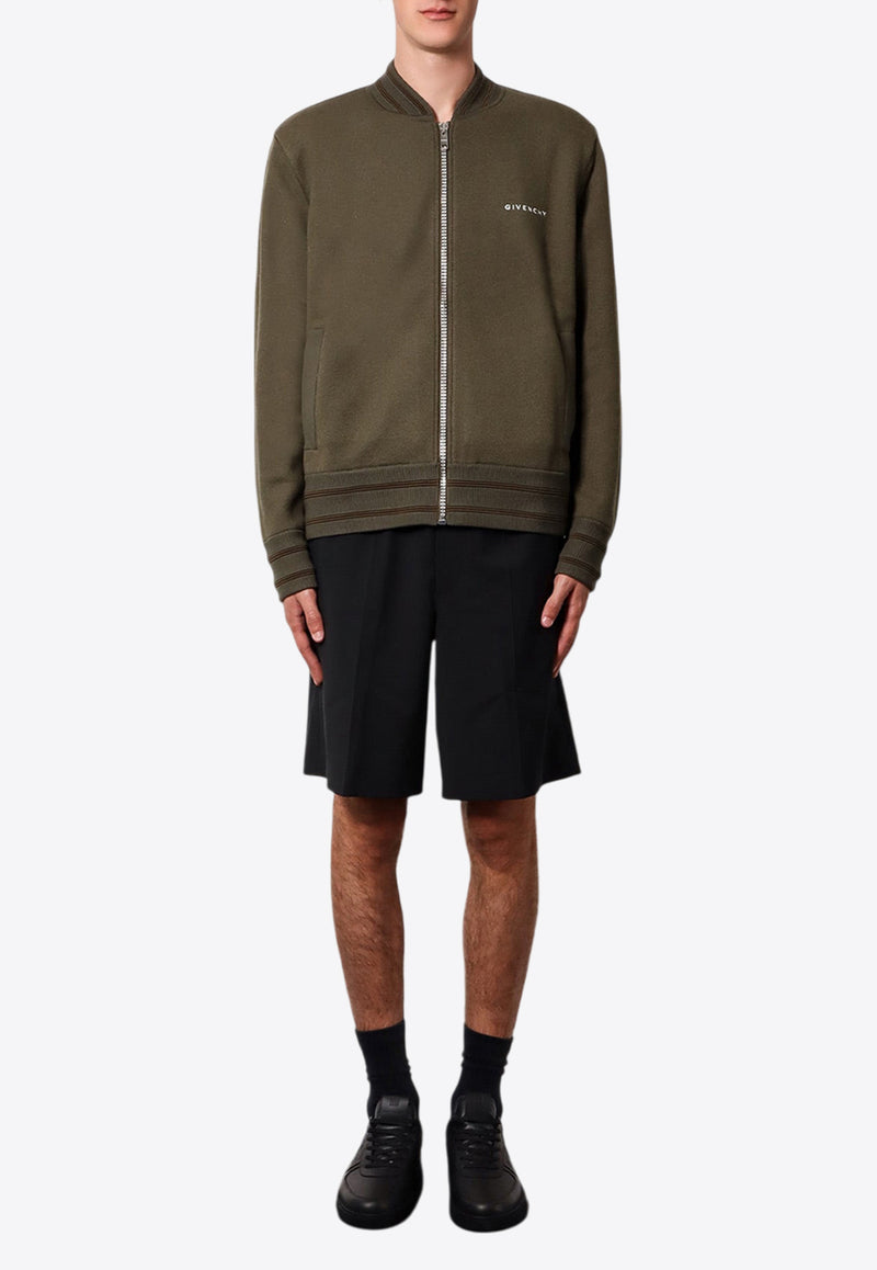 Givenchy 4G Logo Print Wool Bomber Jacket Green BM014A4YFP_305_Green_29847984