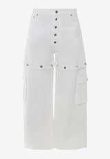 Off-White 90's Logo Patch Cargo Jeans White OMYA183S24DEN001_0202_White_29844487