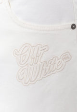 Off-White 90's Logo Patch Cargo Jeans White OMYA183S24DEN001_0202_White_29844487