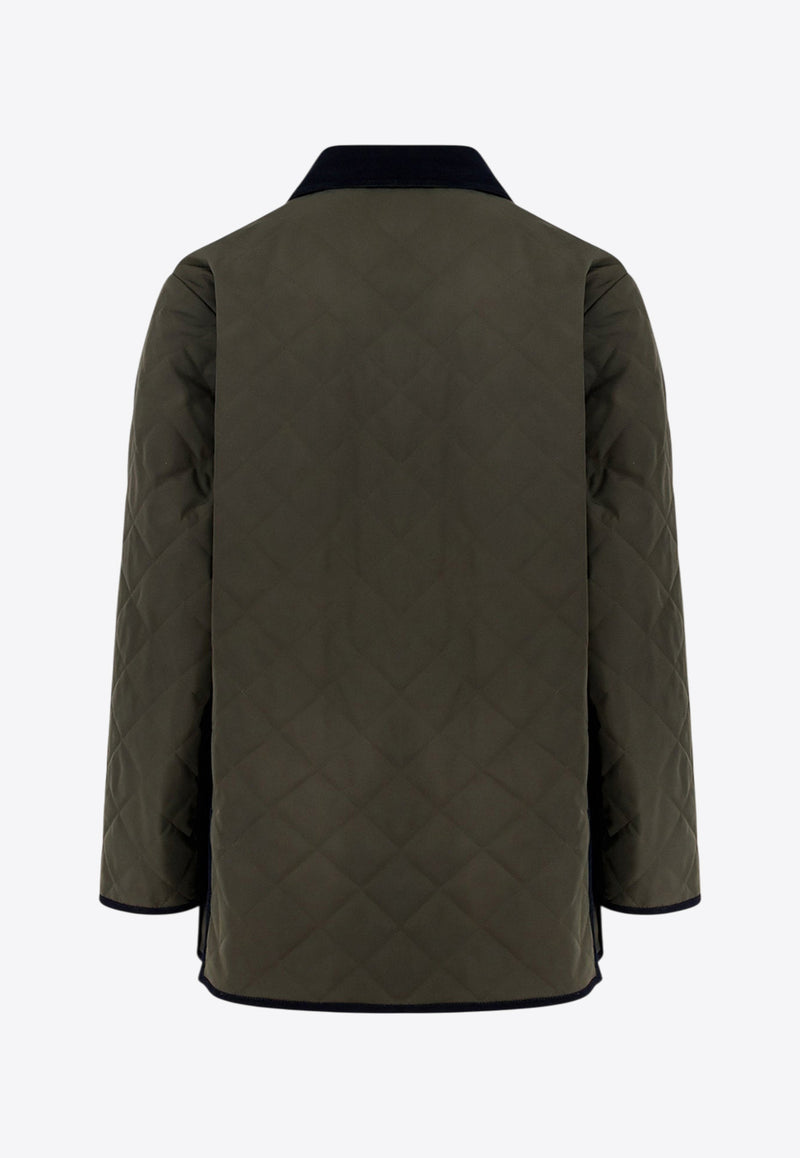 Valentino VLogo Patch Quilted Jacket Olive 7V3CJK95CKVAPF_Verde olive_29841159