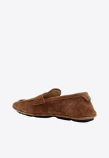 Dolce & Gabbana Suede Penny Loafers Brown A50599AS707_80024_Brown_29844939