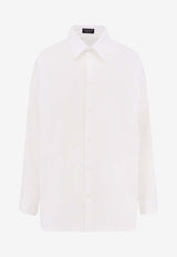 Balenciaga Logo Embroidered Buttoned Shirt White 814008TNM60_9000_White_29839797