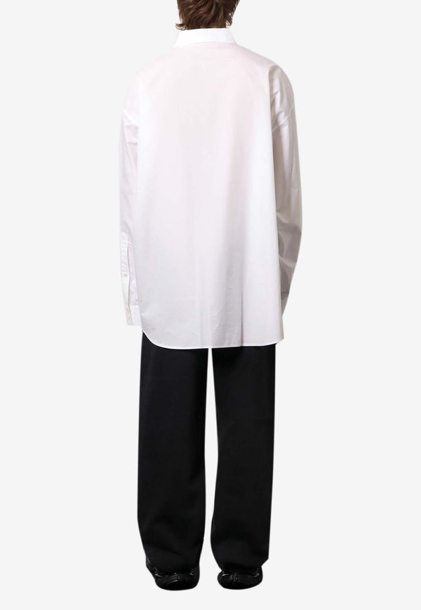 Balenciaga Logo Embroidered Buttoned Shirt White 814008TNM60_9000_White_29839797