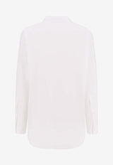 Balenciaga Logo Embroidered Buttoned Shirt White 814008TNM60_9000_White_29839797
