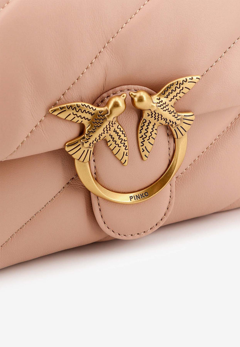PINKO Love Birds Quilted Leather Crossbody Bag Pink 100039A0F2_O81Q_Pink_29842645