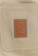 Ferragamo Logo Patch Button-Up Jacket Beige 143832771558_SAND_Beige_29842638