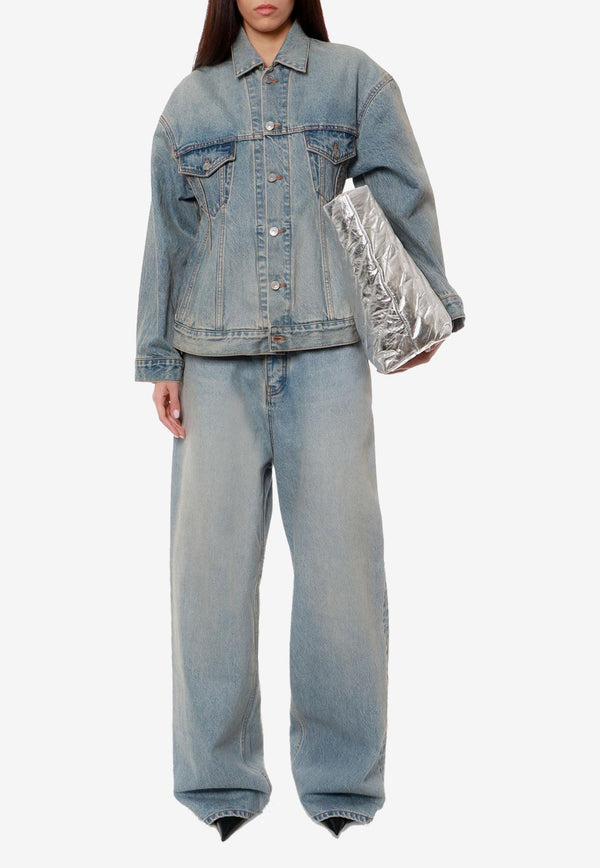 Balenciaga Washed Denim Jacket Blue 773776TJW79_4076_Blue_29841103