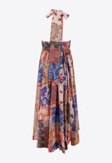 Zimmermann Devi Paisley Print Halterneck Midi Silk Dress Multicolor 7114DSS231_PTPS_MultiColour_29847665