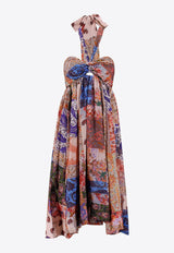 Zimmermann Devi Paisley Print Halterneck Midi Silk Dress Multicolor 7114DSS231_PTPS_MultiColour_29847665