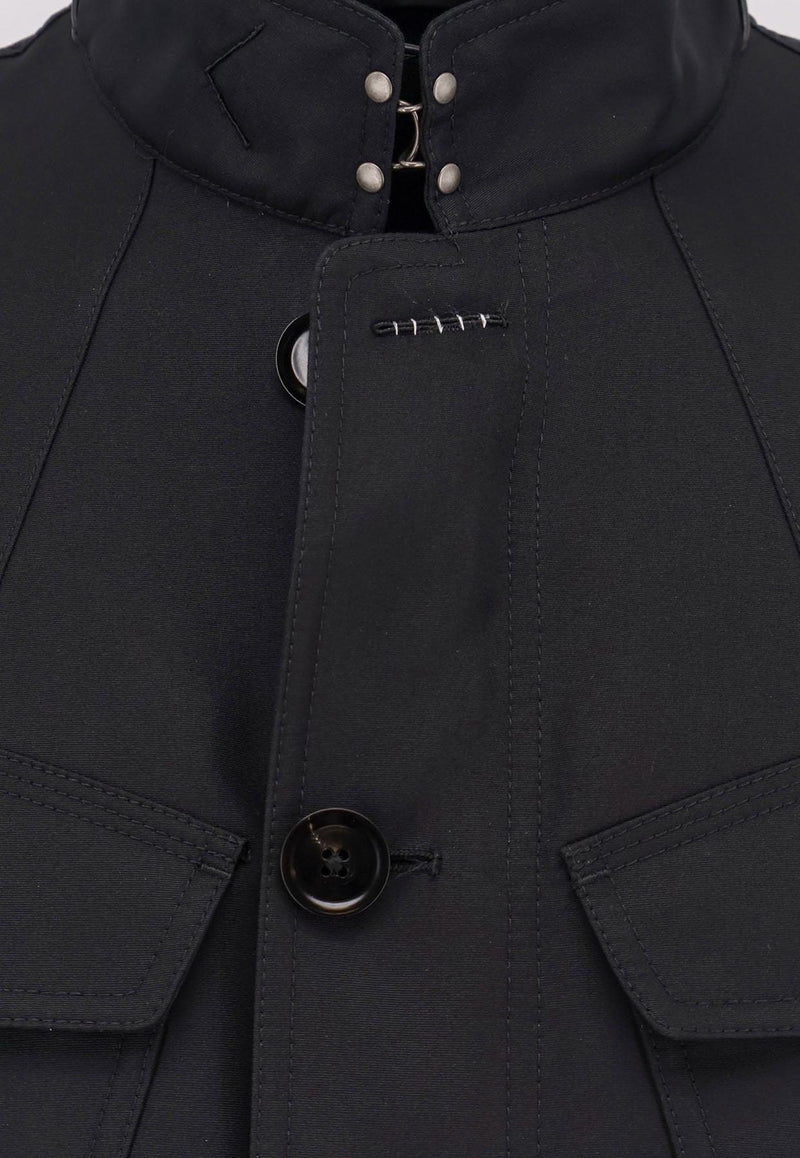 Tom Ford High-Neck Field Jacket Black OJM018FMC230LB999_Black_29843410