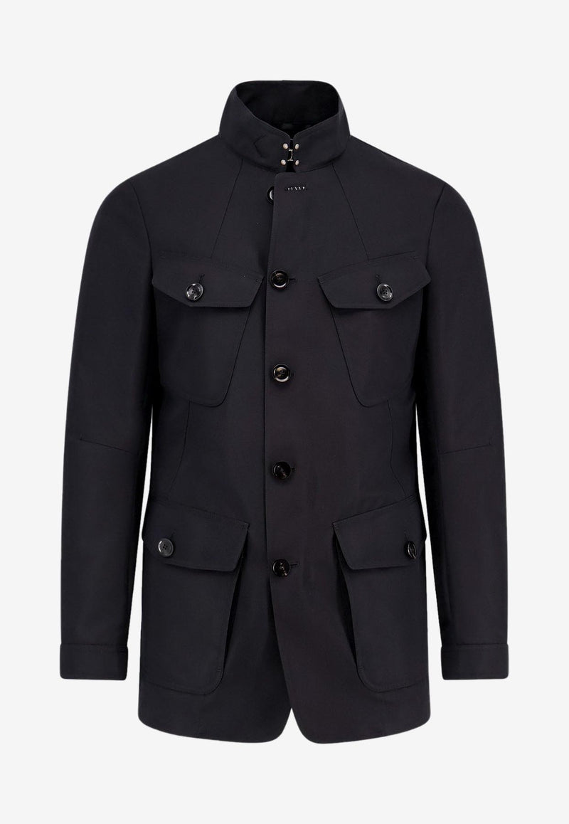 Tom Ford High-Neck Field Jacket Black OJM018FMC230LB999_Black_29843410