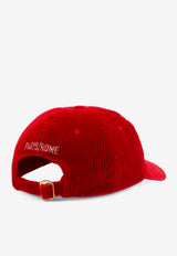 Valentino Chez Logo Corduroy Baseball Cap Red 7Y2HDA41TQJRHM_ROSSO/BURRO_29840454