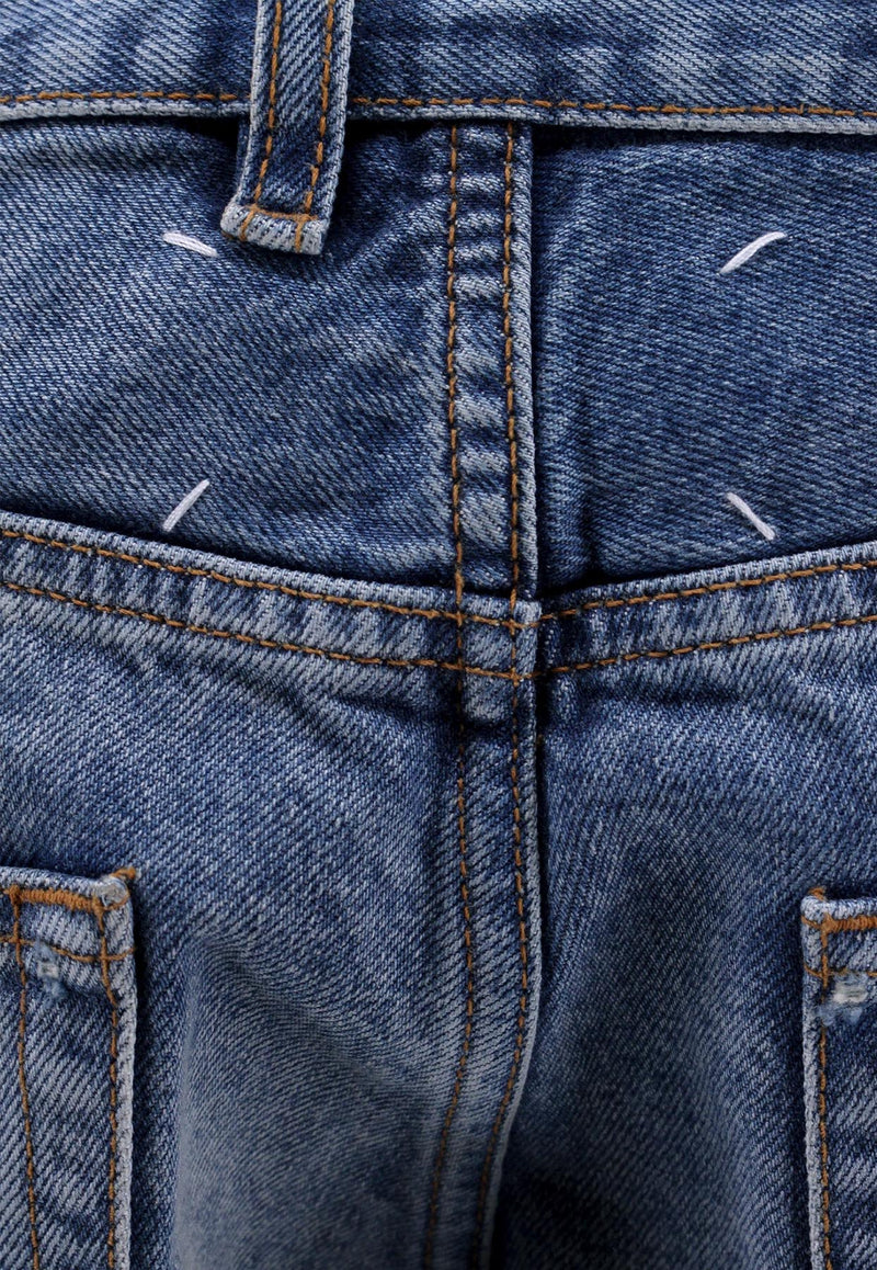 Maison Margiela Frayed Jeans with Signature-Stitches Blue S29LA0094S30561_984_Blue_29845850