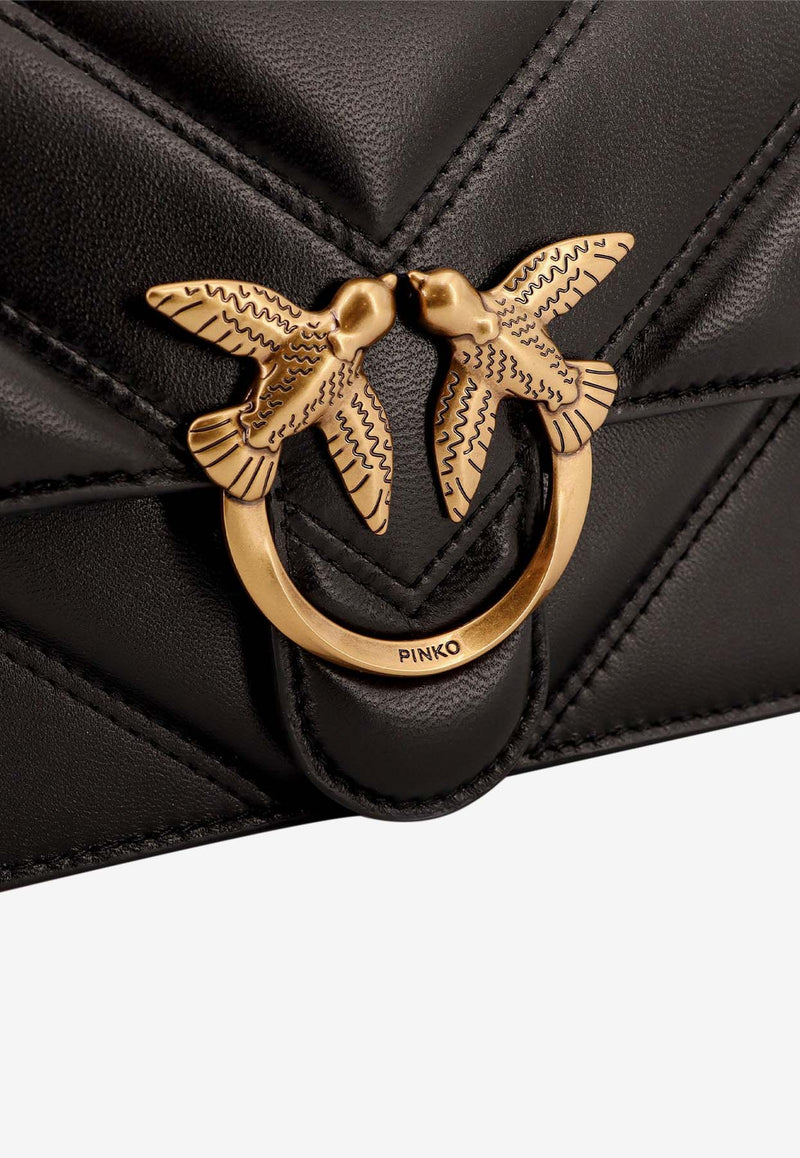 PINKO Love Birds Quilted Leather Crossbody Bag Black 104550A26Z_Z99Q_Black_29839159