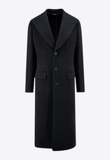 Dolce & Gabbana Wool-Blend Single-Breasted Coat Black G040VTHU7QV_N0000_Black_29846346