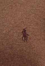 Polo Ralph Lauren Logo Embroidered Wool Sweater Brown 710876714_012_Brown_29840371