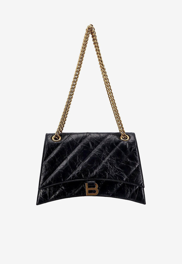 Balenciaga  Medium Crush Quilted Leather Shoulder Bag Black 785602210J1_1000_Black_29839814