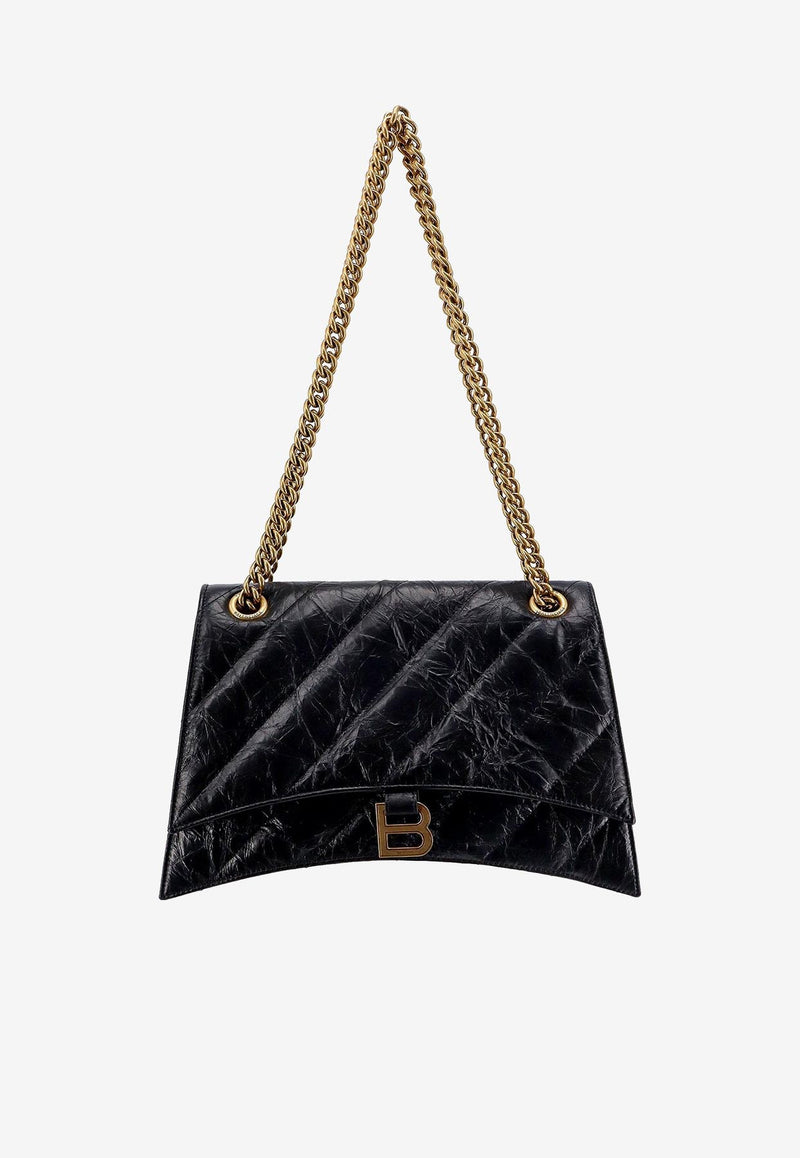 Balenciaga  Medium Crush Quilted Leather Shoulder Bag Black 785602210J1_1000_Black_29839814