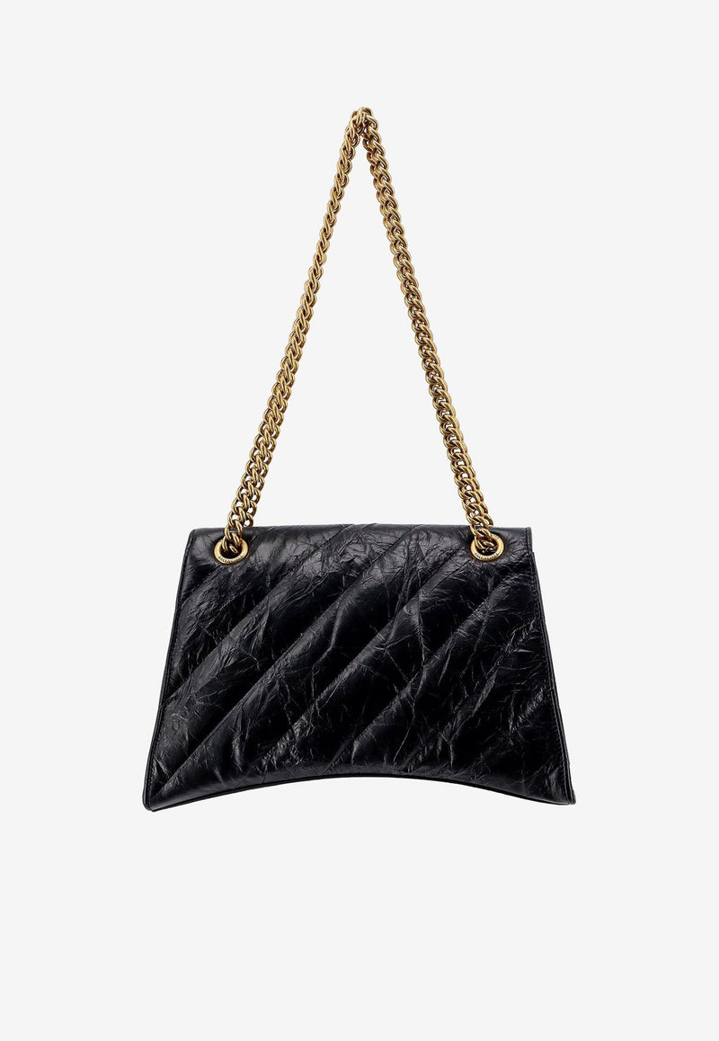 Balenciaga  Medium Crush Quilted Leather Shoulder Bag Black 785602210J1_1000_Black_29839814