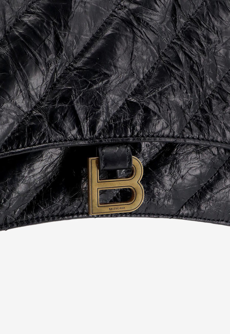 Balenciaga  Medium Crush Quilted Leather Shoulder Bag Black 785602210J1_1000_Black_29839814