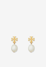 Tory Burch T-Monogram Pearl Drop Earrings Gold 65156709_Tory Gold / Ivory_29840555